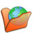 Folder orange internet Icon